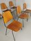 Vintage Esszimmerstühle aus Schwarzem Metall & Schichtholz von Augusto Bozzi für Saporiti, 1960er, 6er Set 3