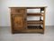Vintage French Brown Wood Buffet, Image 1