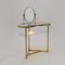 Vanity Table with Mirror in Brass and Glass from Lampadarte, 1950s 7