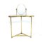 Vanity Table with Mirror in Brass and Glass from Lampadarte, 1950s 5