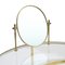 Vanity Table with Mirror in Brass and Glass from Lampadarte, 1950s 8
