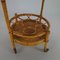 Vintage Rattan & Bamboo Serving Trolley with Casters, 1960s, Image 4