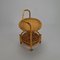 Vintage Rattan & Bamboo Serving Trolley with Casters, 1960s, Image 1