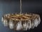 Murano Glass Chandelier with 185 Clear and Smoked Poliedri Glasses, Image 4