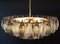 Murano Glass Chandelier with 185 Clear and Smoked Poliedri Glasses 11