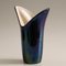 Französische Keramikvase in Blau & Beige von Verceram, 1960er 1