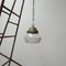 Antique German Two-Tone Glass and Brass Pendant Lamp 2