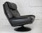 Swiss Black Leather Swivel Chair from De Sede, 1980s 17