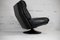 Swiss Black Leather Swivel Chair from De Sede, 1980s, Image 10