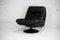 Swiss Black Leather Swivel Chair from De Sede, 1980s 3