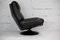 Swiss Black Leather Swivel Chair from De Sede, 1980s, Image 16