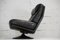 Swiss Black Leather Swivel Chair from De Sede, 1980s 12