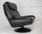 Swiss Black Leather Swivel Chair from De Sede, 1980s, Image 18