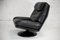 Swiss Black Leather Swivel Chair from De Sede, 1980s 14