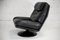 Swiss Black Leather Swivel Chair from De Sede, 1980s, Image 14