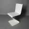 Weißer Acrylglas Zig-Zag Stuhl im Stil von Gerrit Rietveld, 1970er 2