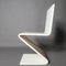 Chaise Blanche en Acrylic Glass Zig-Zag Style Gerrit Rietveld, 1970s 3