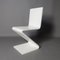 Chaise Blanche en Acrylic Glass Zig-Zag Style Gerrit Rietveld, 1970s 1