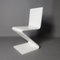 White Acrylic Glass Zig-Zag Chair in the Style of Gerrit Rietveld, 1970s, Image 1