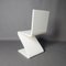 White Acrylic Glass Zig-Zag Chair in the Style of Gerrit Rietveld, 1970s, Image 4