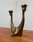 Vintage German Brutalist Metal Candleholder from Dalbeck 2