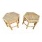 Vintage Rattan Tisch, 1960er, 2er Set 1