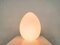 Milk Glass Egg-Shaped Table Light, France, 1985 4