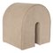 Light Brown Curved Pouf by Kristina Dam Studio 1