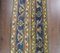 Tapis Turc Vintage Jaune et Bleu Fait Main en Laine 5