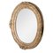 Neoclassical Empire Oval Gold Hand Carved Wooden Mirror, Spain, 1970s, Image 4
