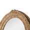 Neoclassical Empire Oval Gold Hand Carved Wooden Mirror, Spain, 1970s 3