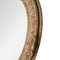 Espejo neoclásico imperial ovalado de madera dorada tallada a mano, años 70, Imagen 5
