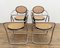 Italian Tubular and Caning Chairs, 1970s, Set of 4, Image 2