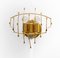 Crystal & Gold Plated Wall Lights by Oscar Torlasco for Stilkronen, 1970s, Set of 2 10