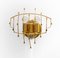 Lampade da parete in cristallo e placcate in oro di Oscar Torlasco per Stilkronen, anni '70, set di 2, Immagine 10