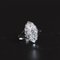 Antique 18K White Gold Navette Ring with Diamonds, 1930s, Image 1
