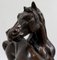 PJ. Escultura de bronce Mêne, el aclamade o grupo de caballos árabes, siglo XIX, Imagen 20