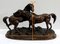 PJ. Escultura de bronce Mêne, el aclamade o grupo de caballos árabes, siglo XIX, Imagen 26