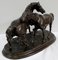 PJ. Escultura de bronce Mêne, el aclamade o grupo de caballos árabes, siglo XIX, Imagen 11