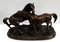 PJ. Escultura de bronce Mêne, el aclamade o grupo de caballos árabes, siglo XIX, Imagen 1