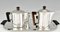 Art Deco Silvered Tea and Coffee Set from Ercuis, Set of 5, Image 4