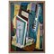 Petroff, Kubistische Komposition nach Modigliani, 1980er, Öl auf Karton, gerahmt 1