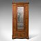 Antique English Victorian Pitch Pine Wardrobe with Dressing Mirror, 1900 2