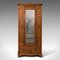 Antique English Victorian Pitch Pine Wardrobe with Dressing Mirror, 1900, Image 2