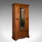 Armadio antico vittoriano in legno di pino con specchio, Italia, inizio XX secolo, Immagine 1