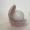 Vintage Pink Ceramic Sea Shell Lamp, 1970s, Image 4