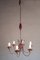 Mid-Century Italian Red Murano Glass Chandelier in the Style of Gio Ponti, 1950s 2