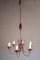 Mid-Century Italian Red Murano Glass Chandelier in the Style of Gio Ponti, 1950s, Image 2
