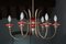 Mid-Century Italian Red Murano Glass Chandelier in the Style of Gio Ponti, 1950s, Image 4