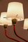 Mid-Century Italian Red and Gold 6-Light Chandelier from Stilnovo, 1950s, Image 7